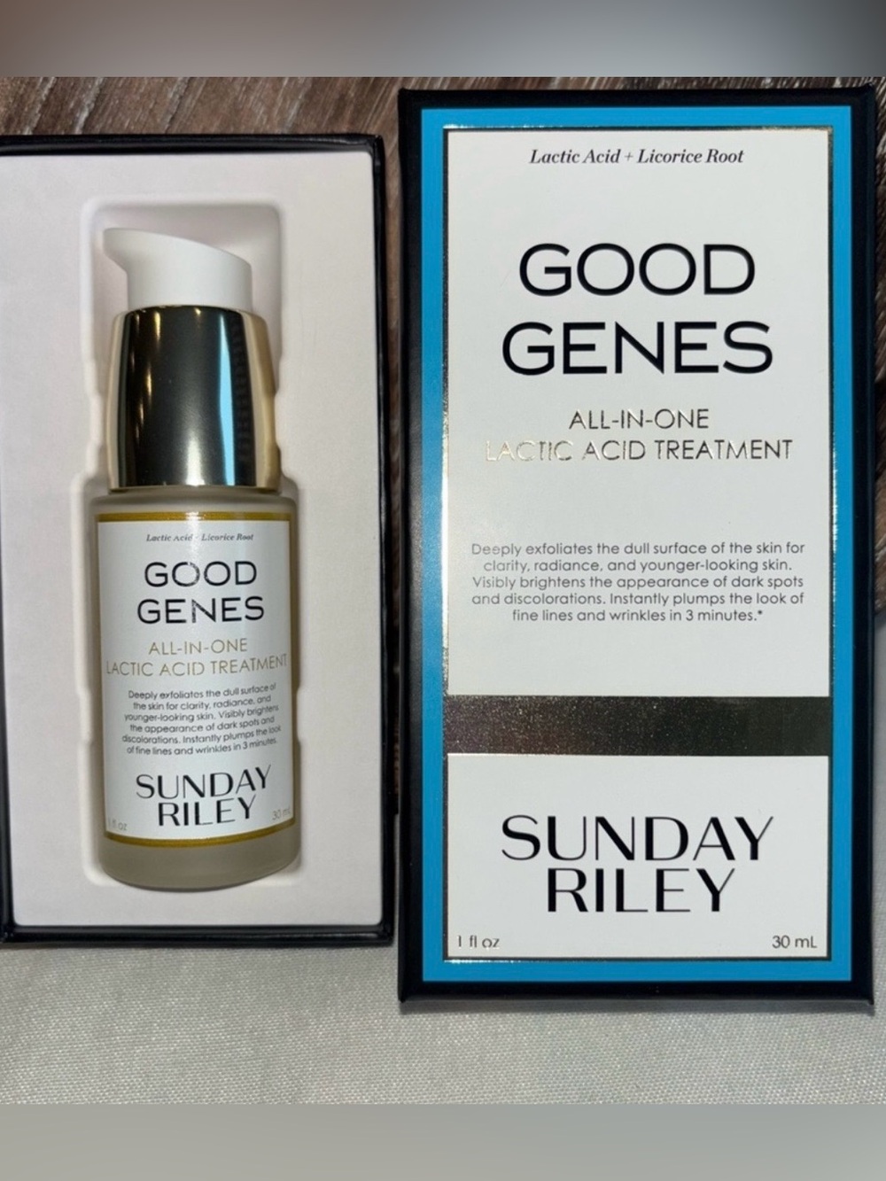 NEW Sunday Riley Good Genes Lactic Acid Treatment Brightening Exfoliating Serum